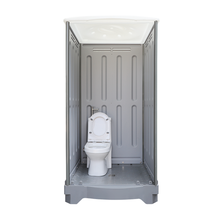HDPE Plastic Portable Restroom, Ceramic Flushing Toilet