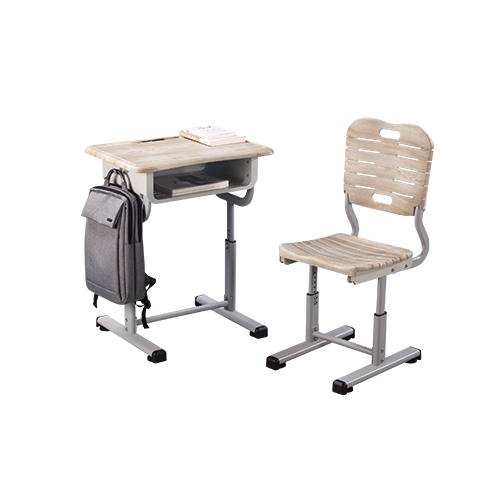 Wooden school tables and chairs with adjustable height