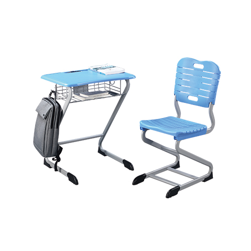 Fixed student desk and chair, made of ABS & PP plastic, 760mm