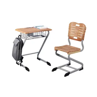School desk chair with fixed height, made of ABS plastic