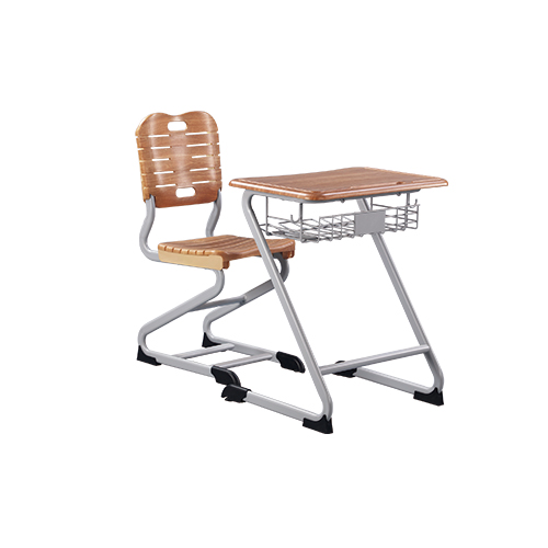 School desk chair with fixed height, made of ABS plastic