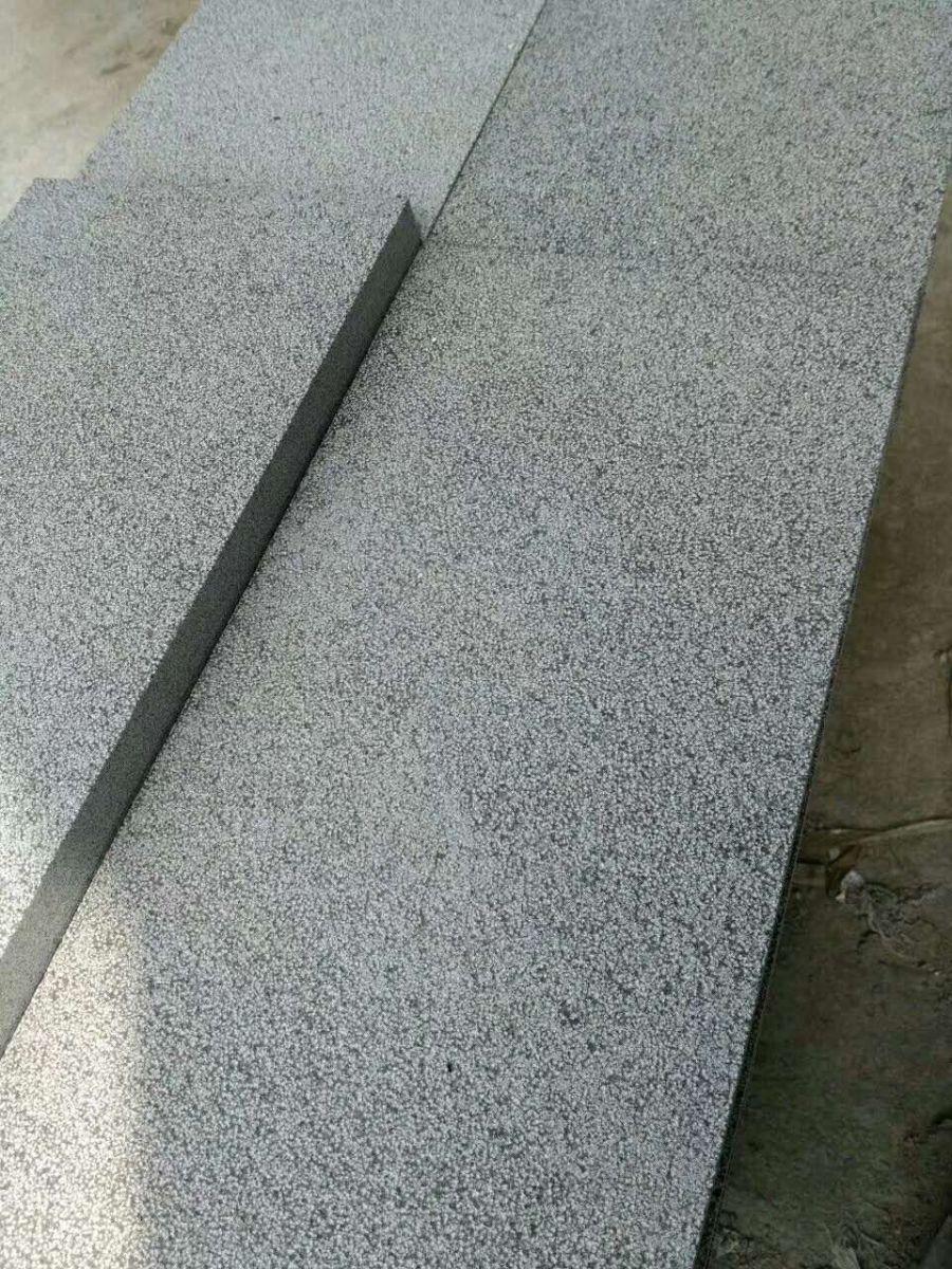 Bush Hammered Black Basalt Tiles, Natural Basalt Stone Slabs