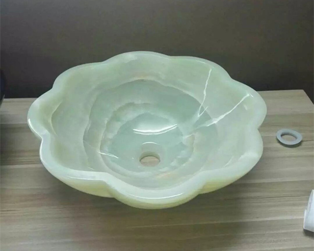Beige Yellow Onyx Sink