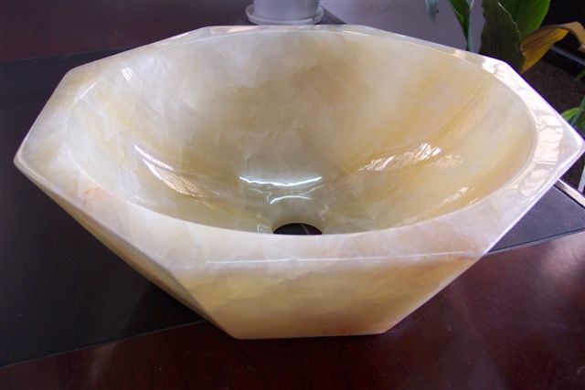 Beige Yellow Onyx Sink