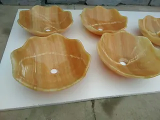 Beige Yellow Onyx Sink