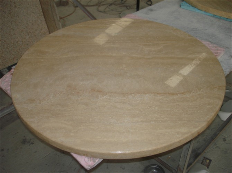 Beige Travertine Table Top, Round Travertine Stone Dining Table