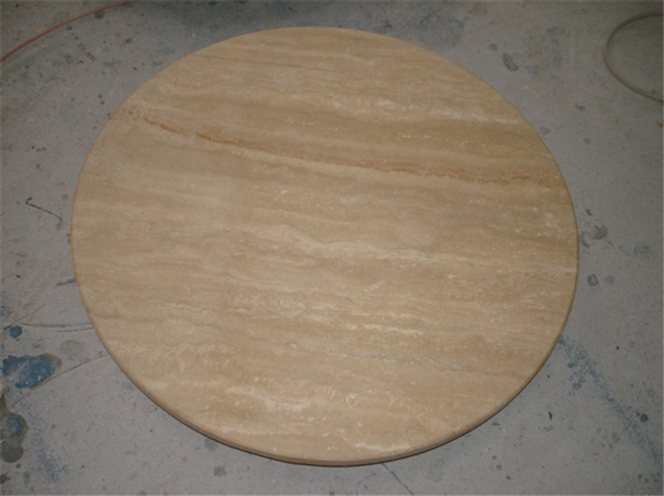 Beige Travertine Table Top, Round Travertine Stone Dining Table