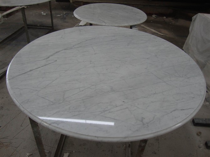 Carrara White Marble Table Top