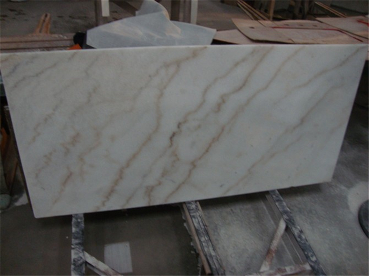Chinese Guang Xi White Marble Table Top, Round Marble Table Top