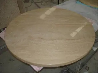 Beige Travertine Table Top, Round Travertine Stone Dining Table