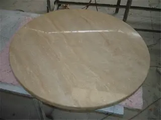 Beige Travertine Table Top, Round Travertine Stone Dining Table