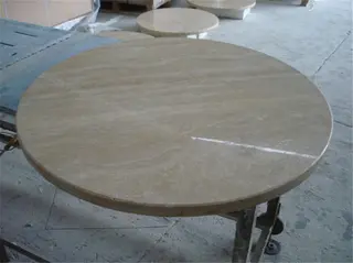 Beige Travertine Table Top, Round Travertine Stone Dining Table