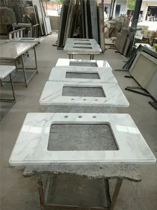 Chinese White Marble Vanity Tops, Orient Bathroom Stone Vanity Tops