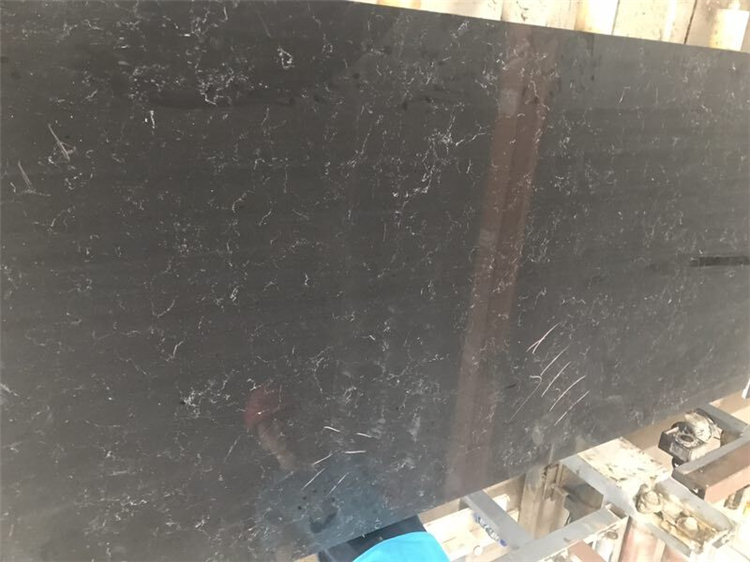 Black Artificial Quartz Stone with White Vein, Quartz Countertop