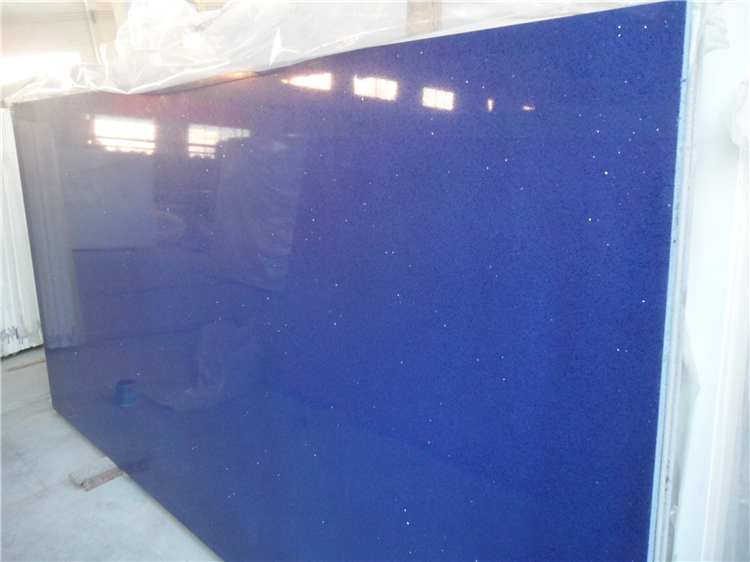 Blue Engineered Quartz Stone, Starlight Blue Quartz Floor Tiles