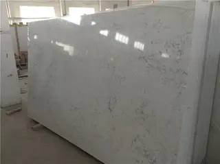 Volakas White Engineered Quartz Slab, White Vein Quartz Stone Tiles