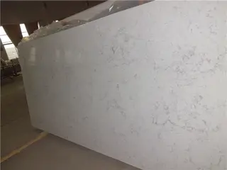 Volakas White Engineered Quartz Slab, White Vein Quartz Stone Tiles