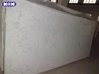 Volakas White Engineered Quartz Slab, White Vein Quartz Stone Tiles
