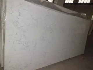 Volakas White Engineered Quartz Slab, White Vein Quartz Stone Tiles
