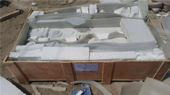 Pure White Marble Fireplace