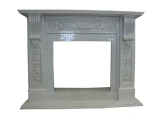 Crema Marfil Marble Fireplace Mantel