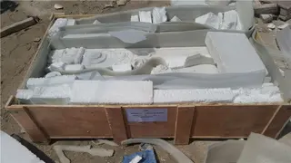 Pure White Marble Fireplace