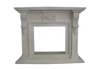 China Beige Marble Fireplace Frame