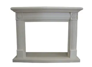 White Marble Fireplace Mantel