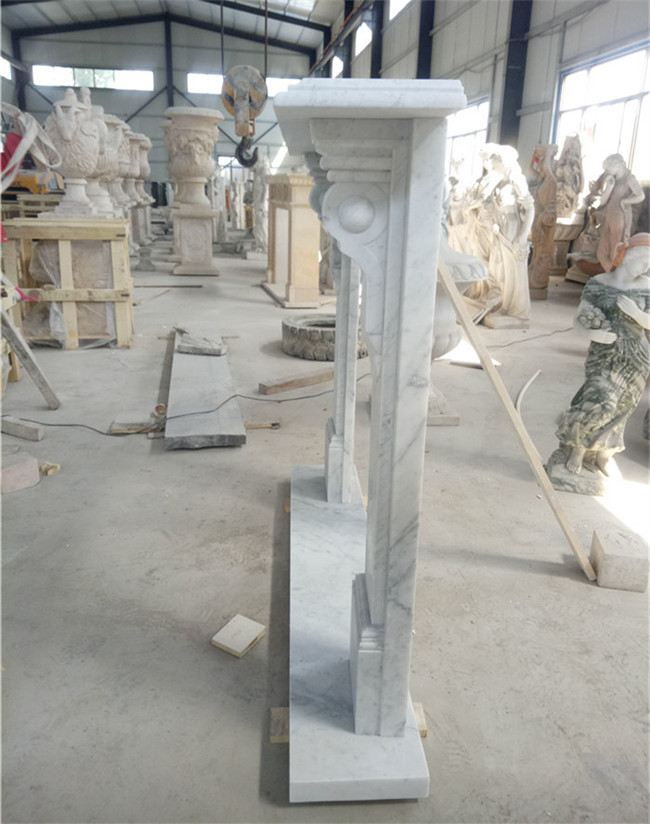 White Carrara Marble Fireplace