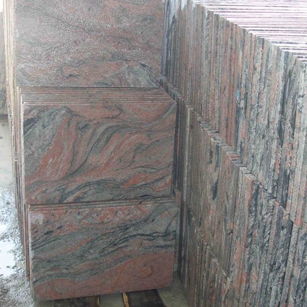 600x300mm Polished Chinese Multicolor Red Granite Tiles