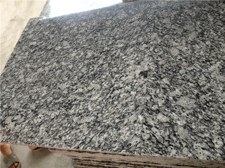 Chinese Sea Wave White Granite, Spray White, Polished