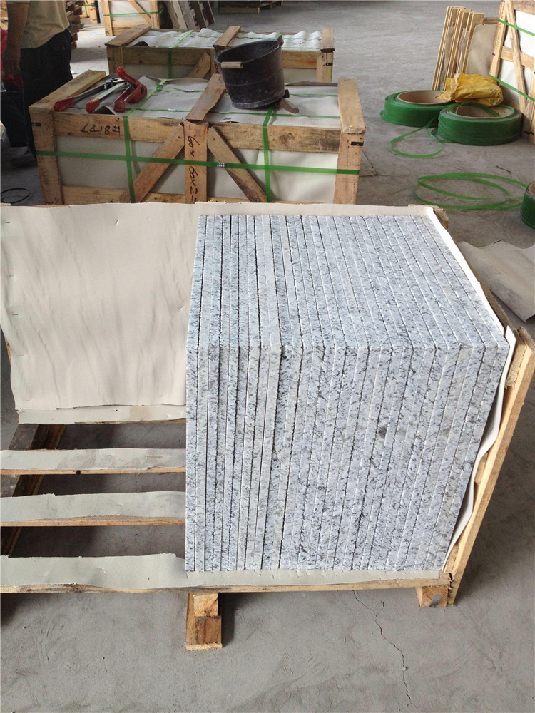 Chinese Sea Wave White Granite, Spray White, Polished