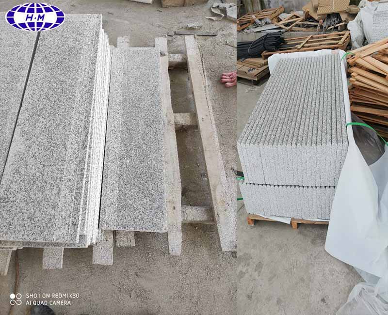 Polished Light Grey G602 Granite Step & Riser