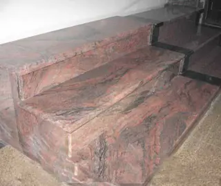 Chinese Multicolor Red Granite Step