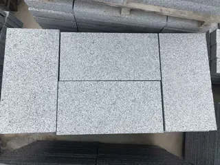 Flamed G654 Dark Grey Granite Stair Risers