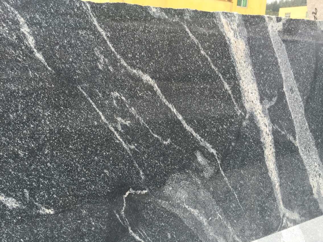 Kashmir Black Granite, Indian Black Granite Stone, Polished, Honed