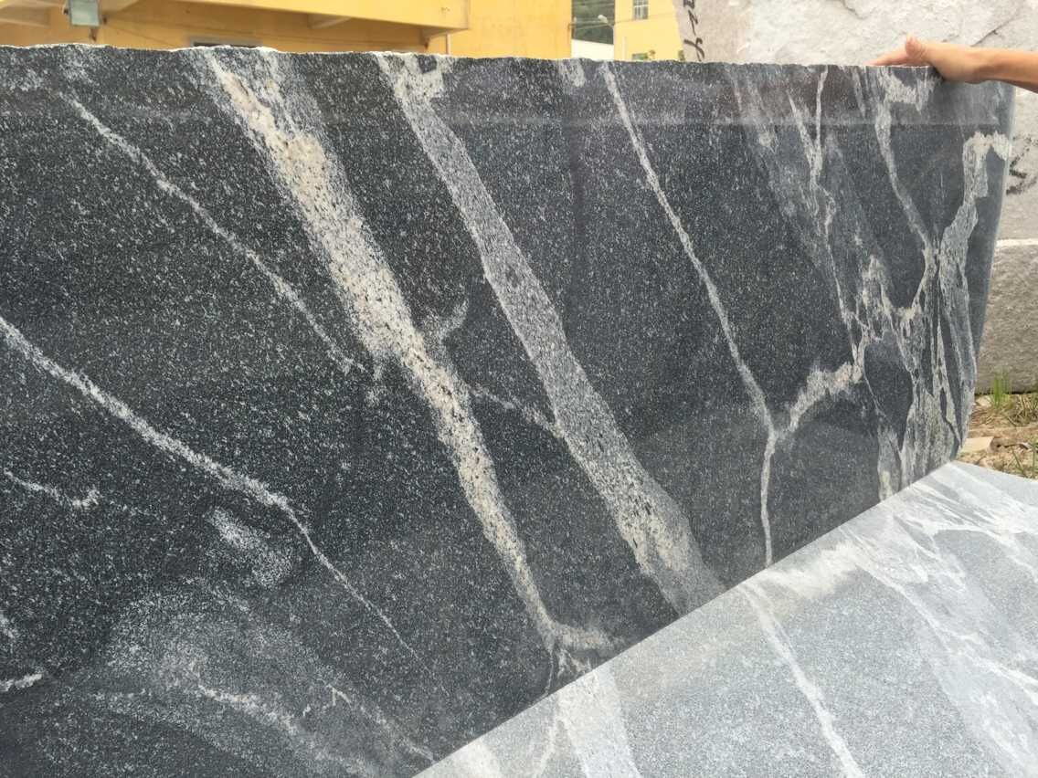 Kashmir Black Granite, Indian Black Granite Stone, Polished, Honed
