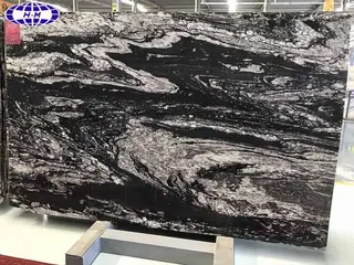 Icy Century Granite Stone Slab Tile, Luxury Black Granite Worktops