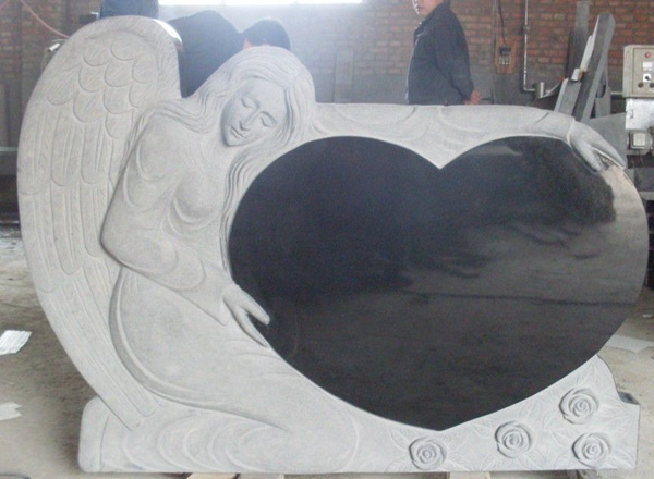 Angel Heart Headstone