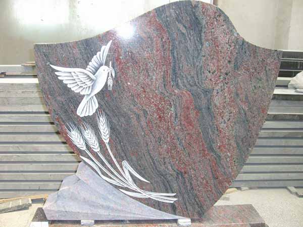 Multi-Color Granite Tombstone