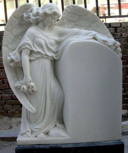 White Granite Headstone