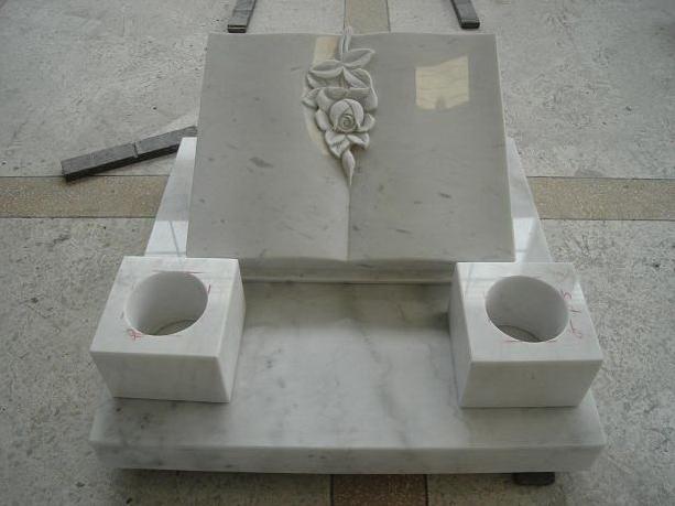 White Granite Headstone