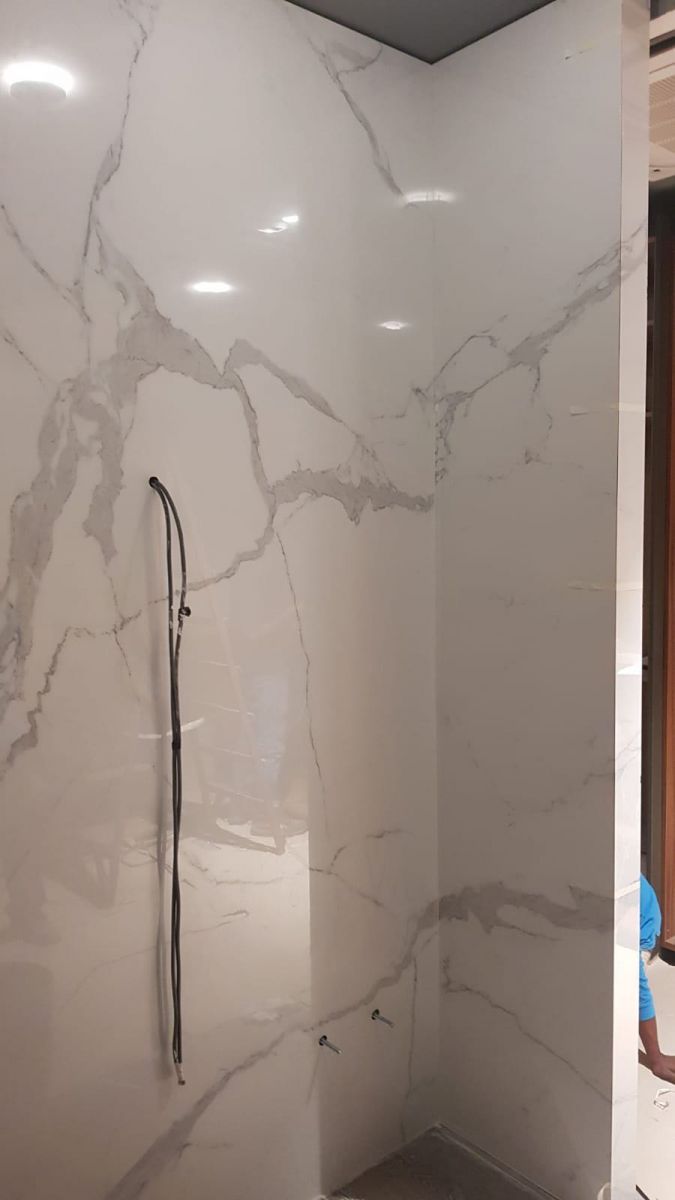 China Polished Glazed Arabescato Marble Porcelain Tiles