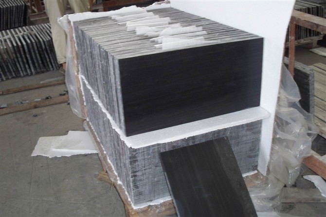 Black Wood Marble, Black Wood Vein Marble, Wood Grain Marble Tile