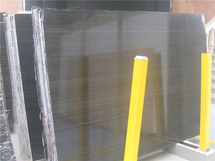 Black Wood Marble, Black Wood Vein Marble, Wood Grain Marble Tile