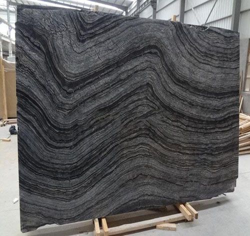 China Black Wood Vein Marble, Black Wood Grain Marble Slab