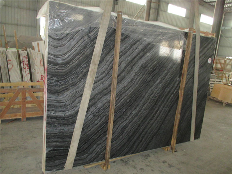 China Black Wood Vein Marble, Black Wood Grain Marble Slab
