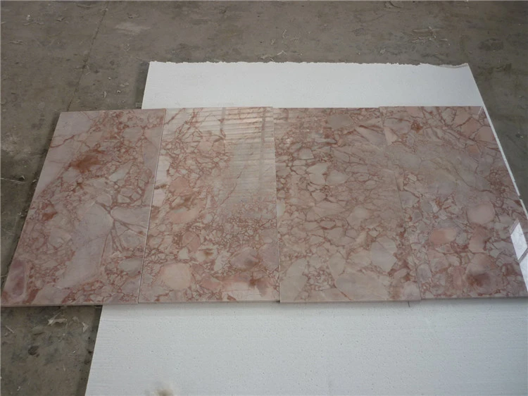 Chinese Rose Pink Marble Wall Floor Tiles, Rose Cream Marble Slabs
