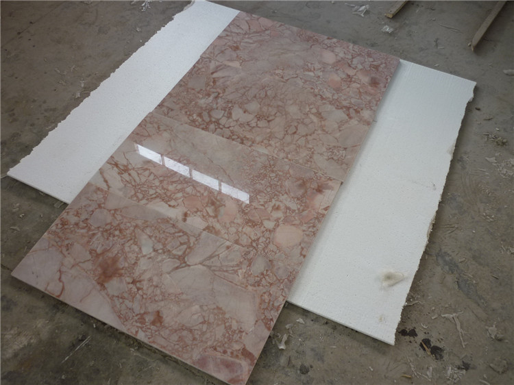 Chinese Rose Pink Marble Wall Floor Tiles, Rose Cream Marble Slabs