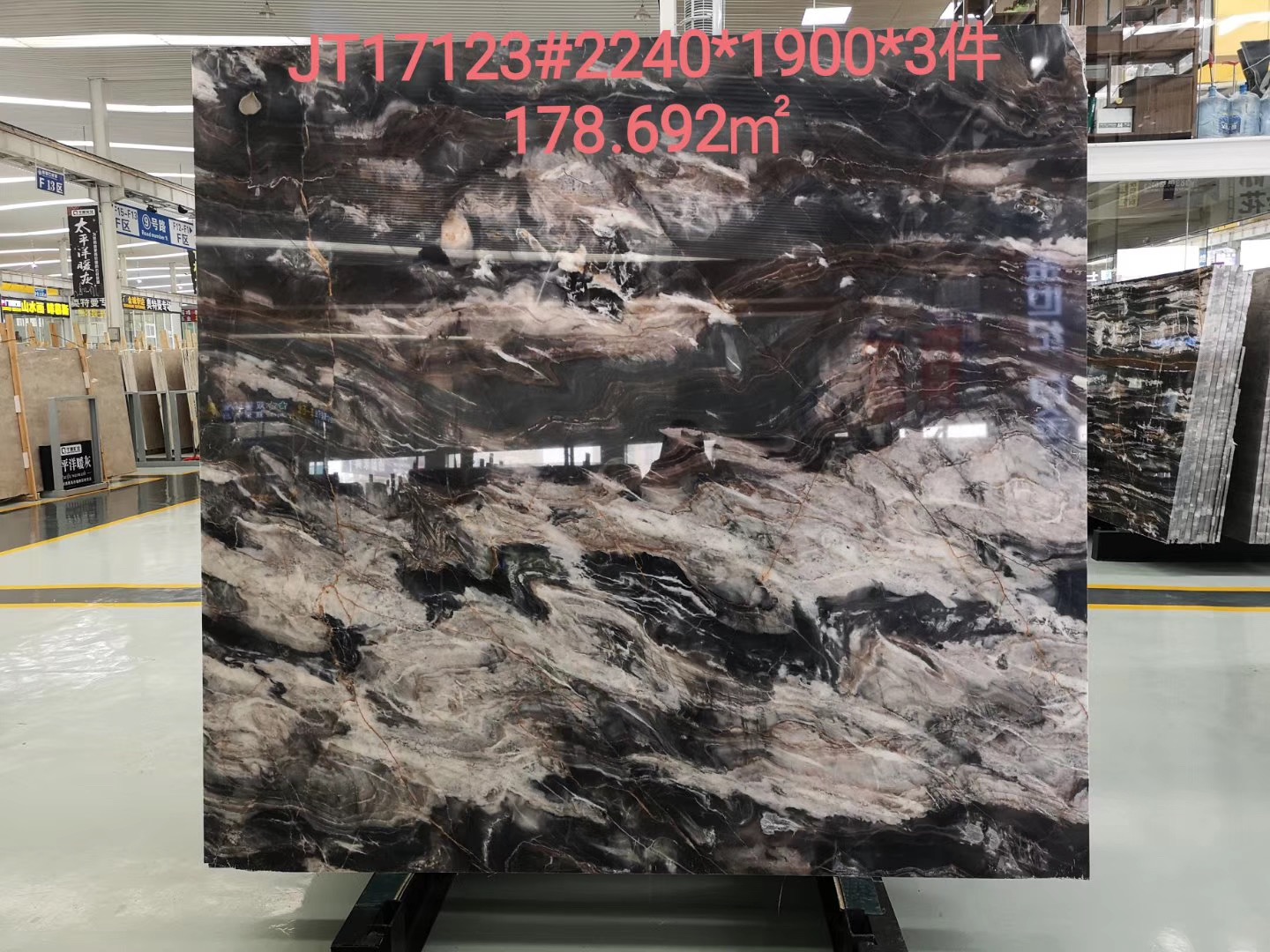 Gorgeous Veins Black Marble Slabs, Black &amp; White Marble Tiles